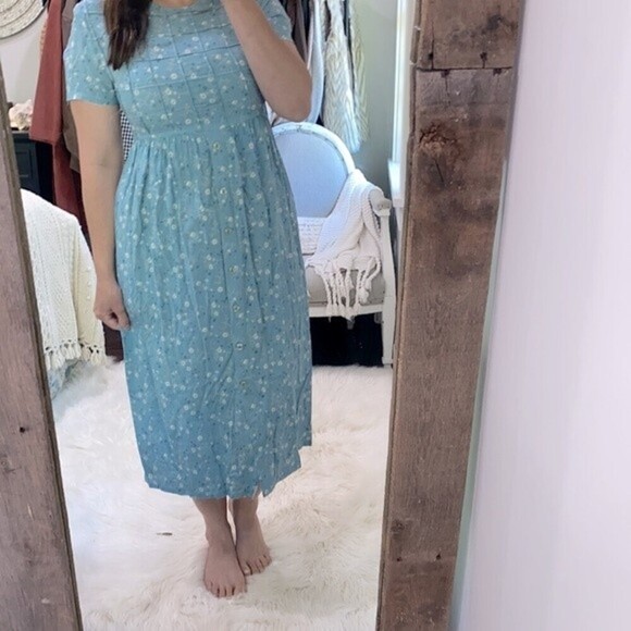 Erika Studios vintage petite medium floral maxi dress - Picture 3 of 10